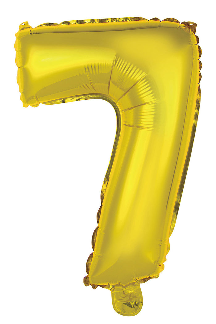 Gold Number 7 Foil Balloon 35cm - Air Fill Only