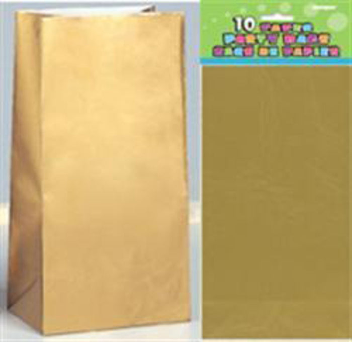 Gold Paper Birthday Loot Bags