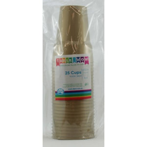 Gold Plastic Cups - Pack of 20