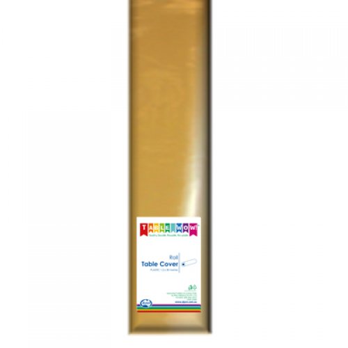 Gold Plastic Tablecover Roll