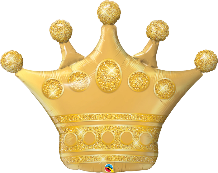 Golden Crown SuperShape Foil Balloon UNINFLATED