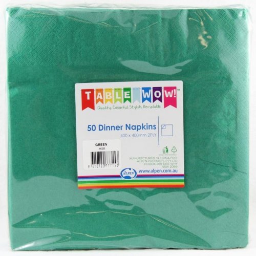 Green Dinner Napkins - Pack of 50