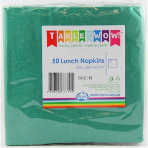 Green Lunch Napkins - Pack of 50