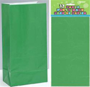 Green Paper Birthday Loot Bags