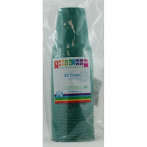 Green Plastic Cups - Pack of 20