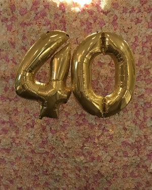 Helium Inflated Birthday Number Foil Balloons with Weight