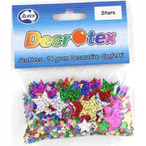 Holographic Rainbow Stars Scatters Confetti