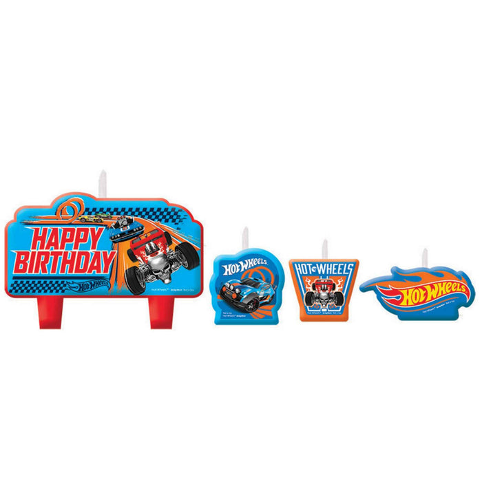 Hot Wheels Wild Racer Birthday Candles Set of 4