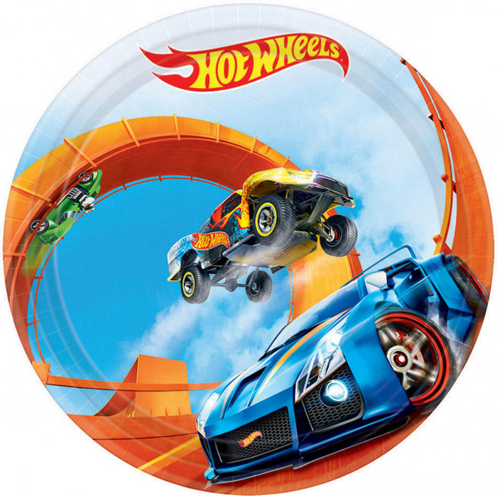 Hot Wheels Wild Racer Paper Lunch Plates - Pack of 8