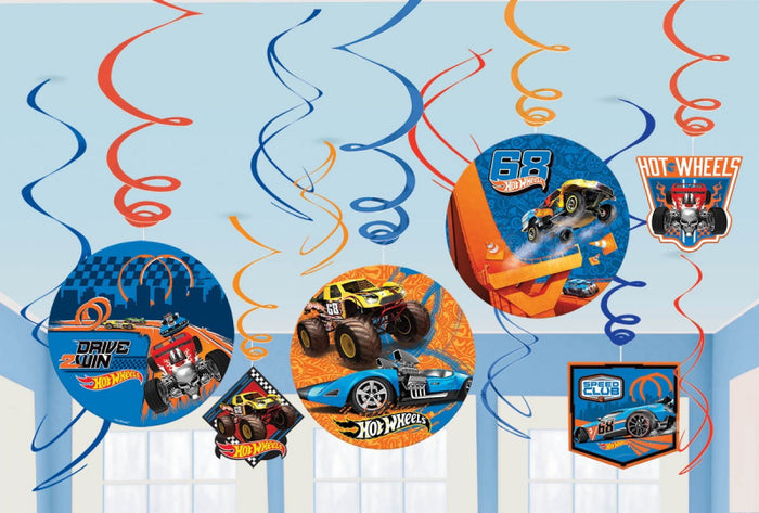 Hot Wheels Wild Racer Swirl Decorations