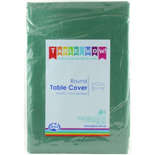 Hunter Green Plastic Round Tablecover