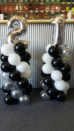 Mini Air Balloon Column Adelaide With 14 Inch Foil Each