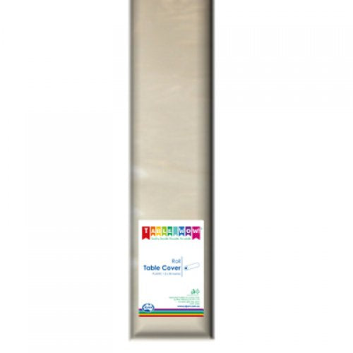 Ivory Cream Plastic Tablecover Roll