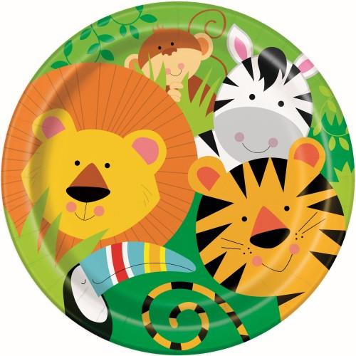 Jungle Animal Paper Dinner Plates - Pack of 8