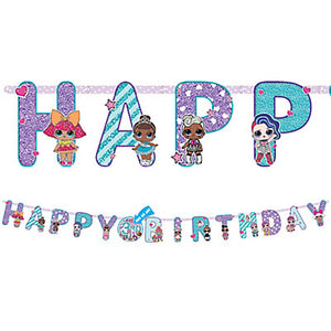 LOL Surprise Jumbo Letter Happy Birthday Banner