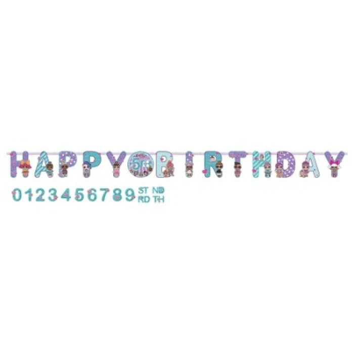 LOL Surprise Jumbo Letter Happy Birthday Banner