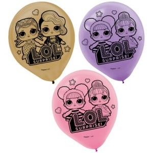 LOL Surprise Latex Balloon UNINFLATED - Pack of 6