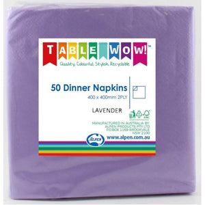 Lavender Dinner Napkins - Pack of 50