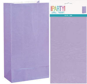 Lavender Paper Birthday Loot Bags