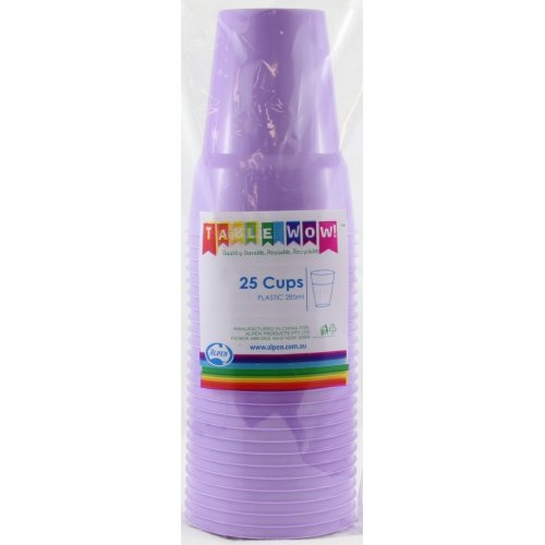 Lavender Plastic Cups - Pack of 20
