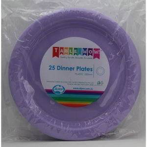 Lavender Plastic Dinner Plates - Pack of 25