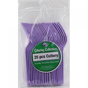 Lavender Plastic Forks - Pack of 25