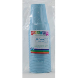 Light Blue Plastic Cups - Pack of 25