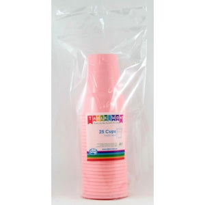 Light Pink Plastic Cups - Pack of 25