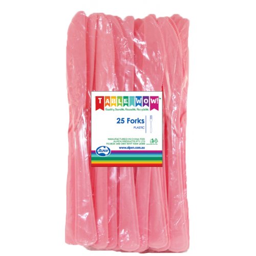 Light Pink Plastic Knives - Pack of 25