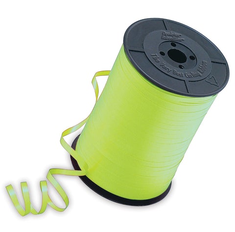 Lime Green Curling Balloon Ribbon