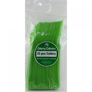 Lime Green Plastic Spoons - Pack of 25