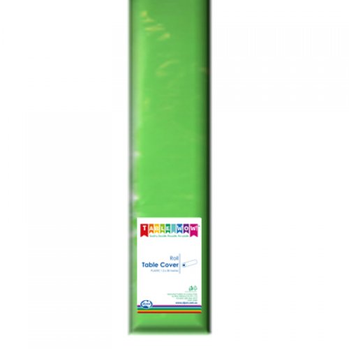 Lime Green Plastic Tablecover Roll