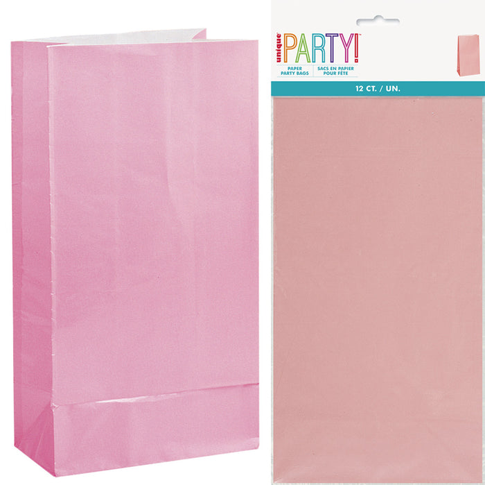 Lovely Pink Paper Birthday Loot Bags