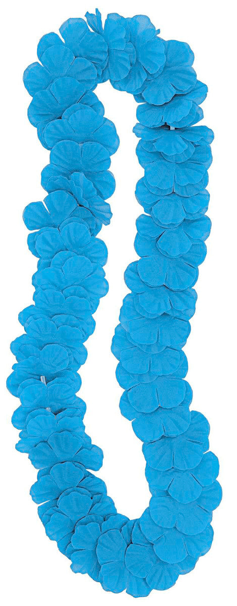 Luau Flower Lei - Teal Blue