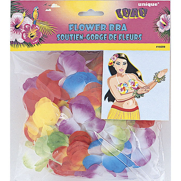 Luau Rainbow Flower Bra