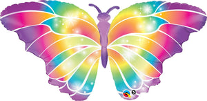 Luminous Butterfly SuperShape Foil Balloon UNINFLATED