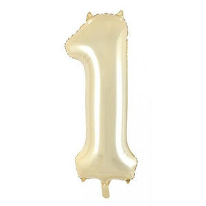 Luxe Gold Number 1 Supershape 86cm Foil Balloon UNINFLATED