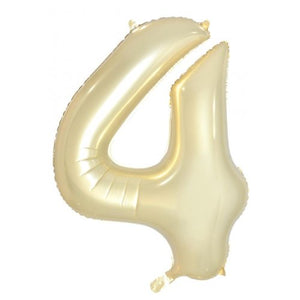 Luxe Gold Number 4 Supershape 86cm Foil Balloon UNINFLATED