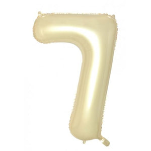 Luxe Gold Number 7 Supershape 86cm Foil Balloon UNINFLATED
