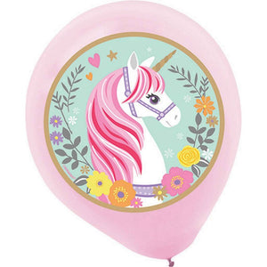 Magical Unicorn Latex Balloon UNINFLATED - Pack of 5