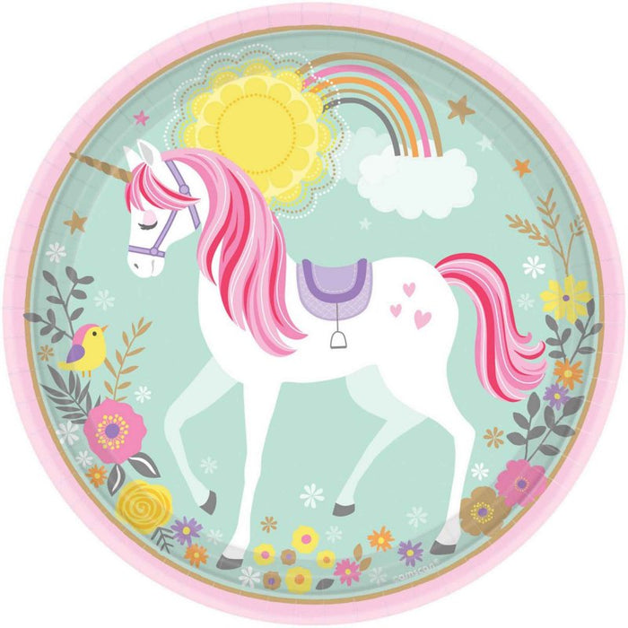 Magical Unicorn Paper Dinner Plates