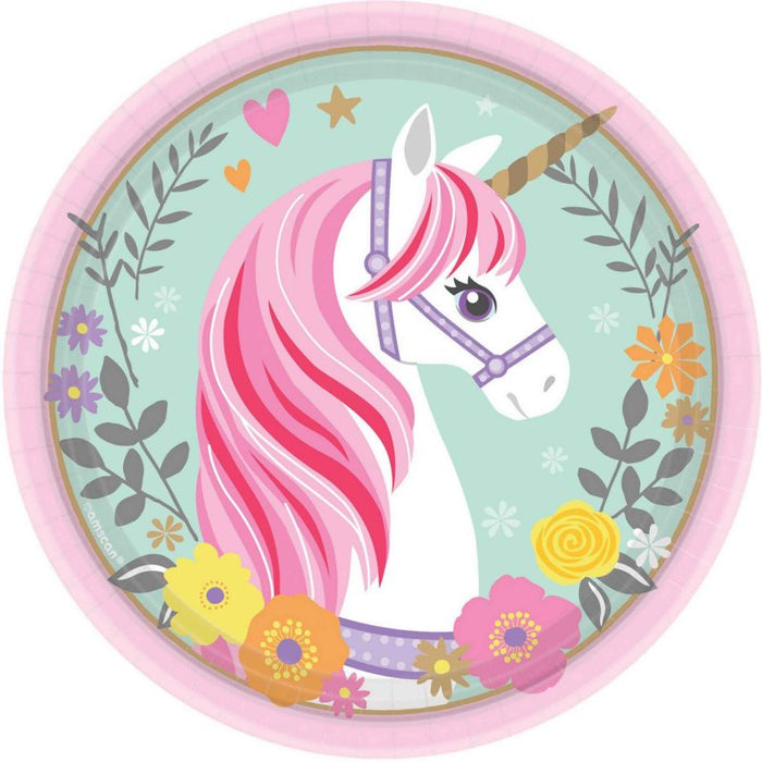 Magical Unicorn Paper Lunch Plates