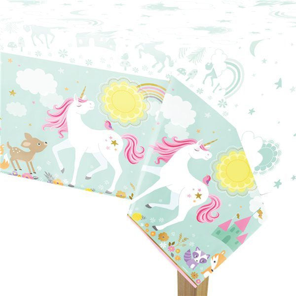 Magical Unicorn Plastic Printed Rectangle Tablecover