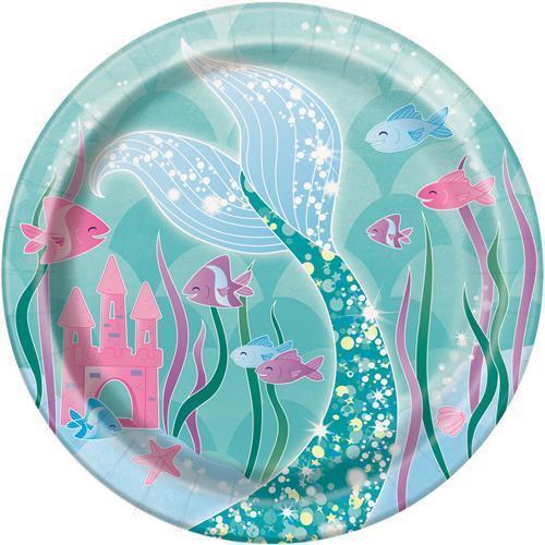 Mermaid Paper Lunch Plates - Pack of 8