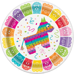 Mexican Fiesta Paper Plates - Pack of 8