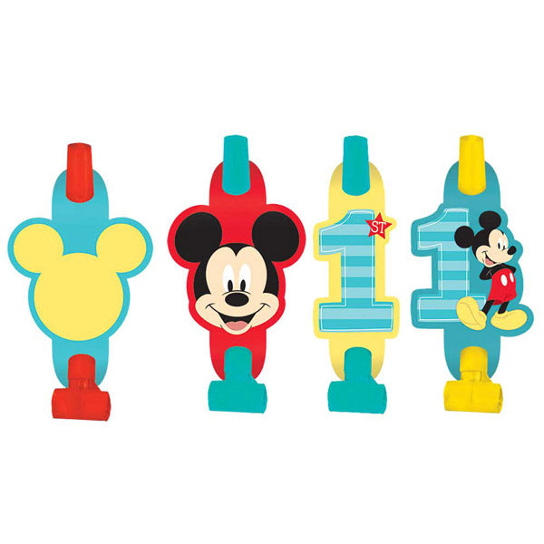 Mickey Mouse 1st Birthday Blowouts - Pack of 8