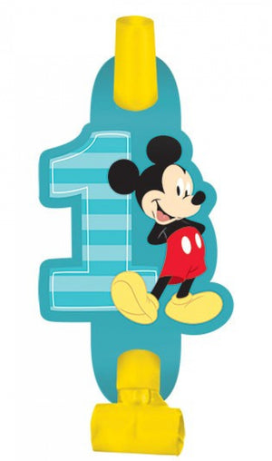 Mickey Mouse 1st Birthday Blowouts - Pack of 8