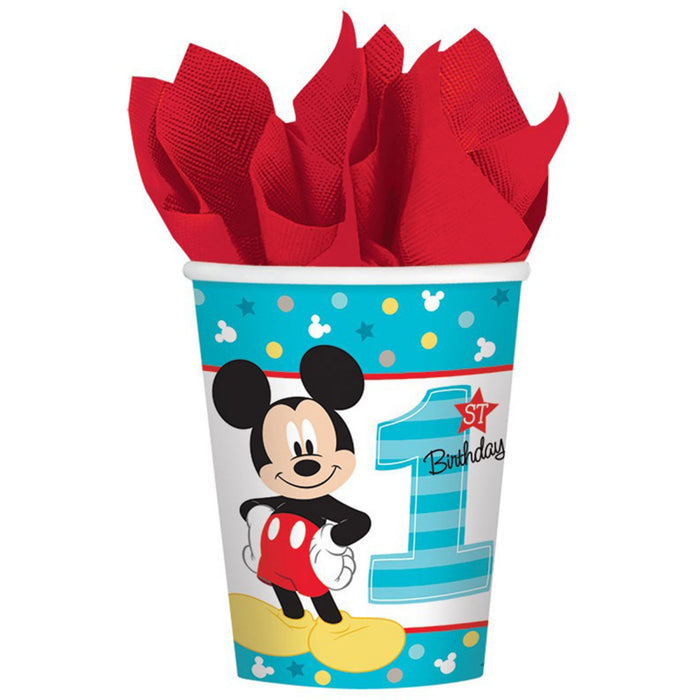 Mickey Mouse 1st Birthday Paper Cups