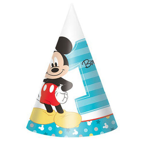 Mickey Mouse 1st Birthday Paper Party Cone Hat