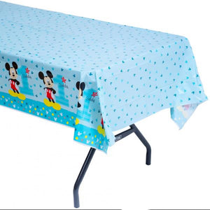 Mickey Mouse 1st Birthday Plastic Printed Rectangle Tablecover